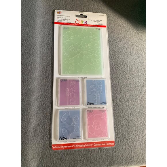 Sizzix Wedding Set #2 Textured Impressions Embossing Folders - Picture 7 of 8